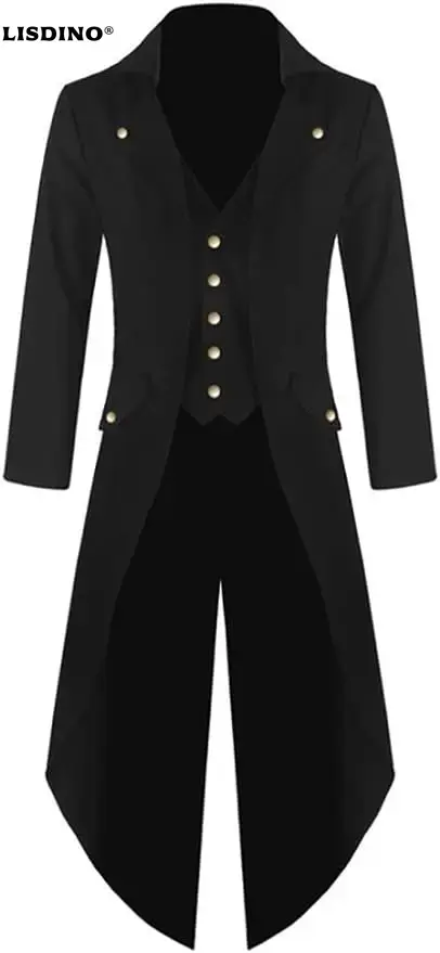 Vintage Trench Coat - Мужская стимпанк готическая куртка викторианский фрак