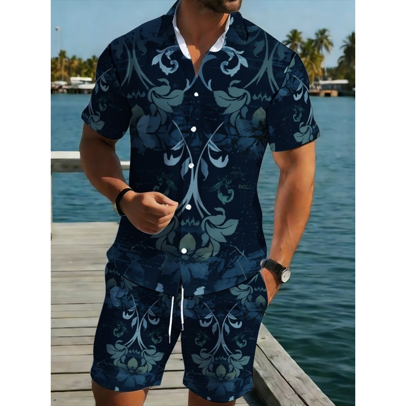 Printed Floral Shirt - Мужской комплект из рубашки с коротким