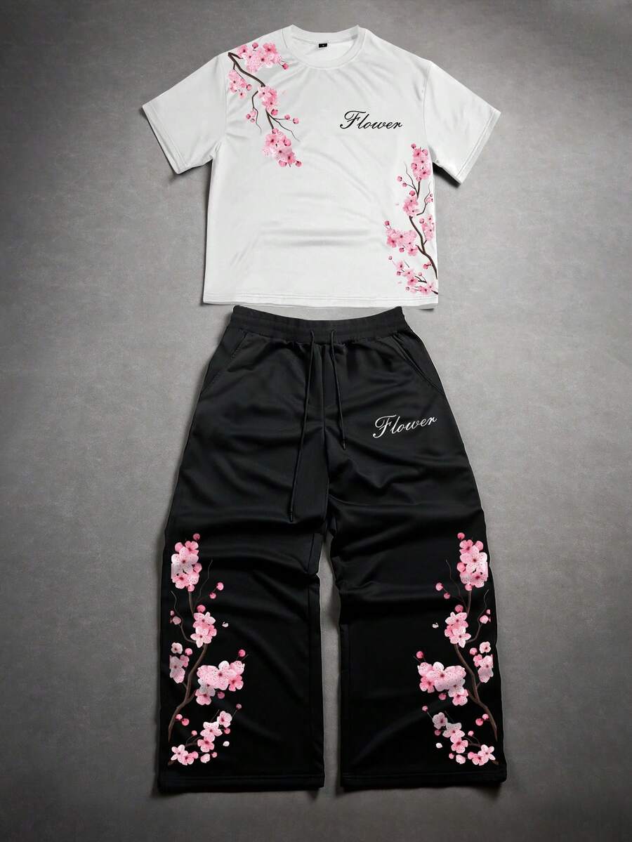 Printed Floral Shirt - Мужская повседневная футболка Manfinity EMRG с
