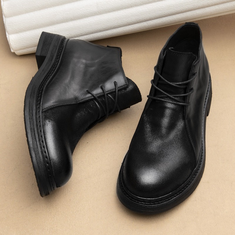 Vintage Fashion For Men - Винтажные мужские ботинки из натуральной кожи,