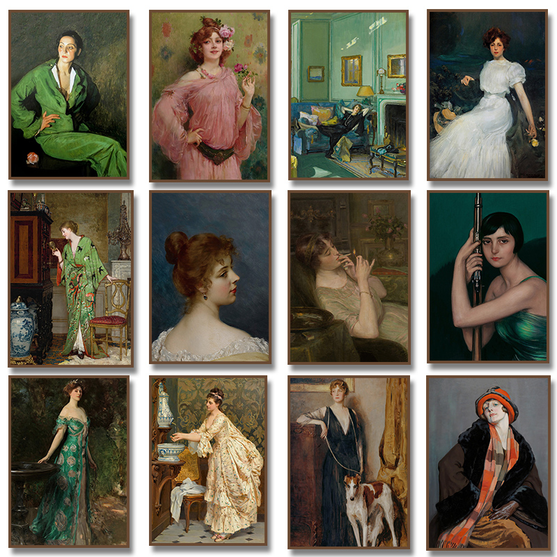 Vintage Fashion Prints For Wall - Постер с портретом женщины эпохи Возрождения,