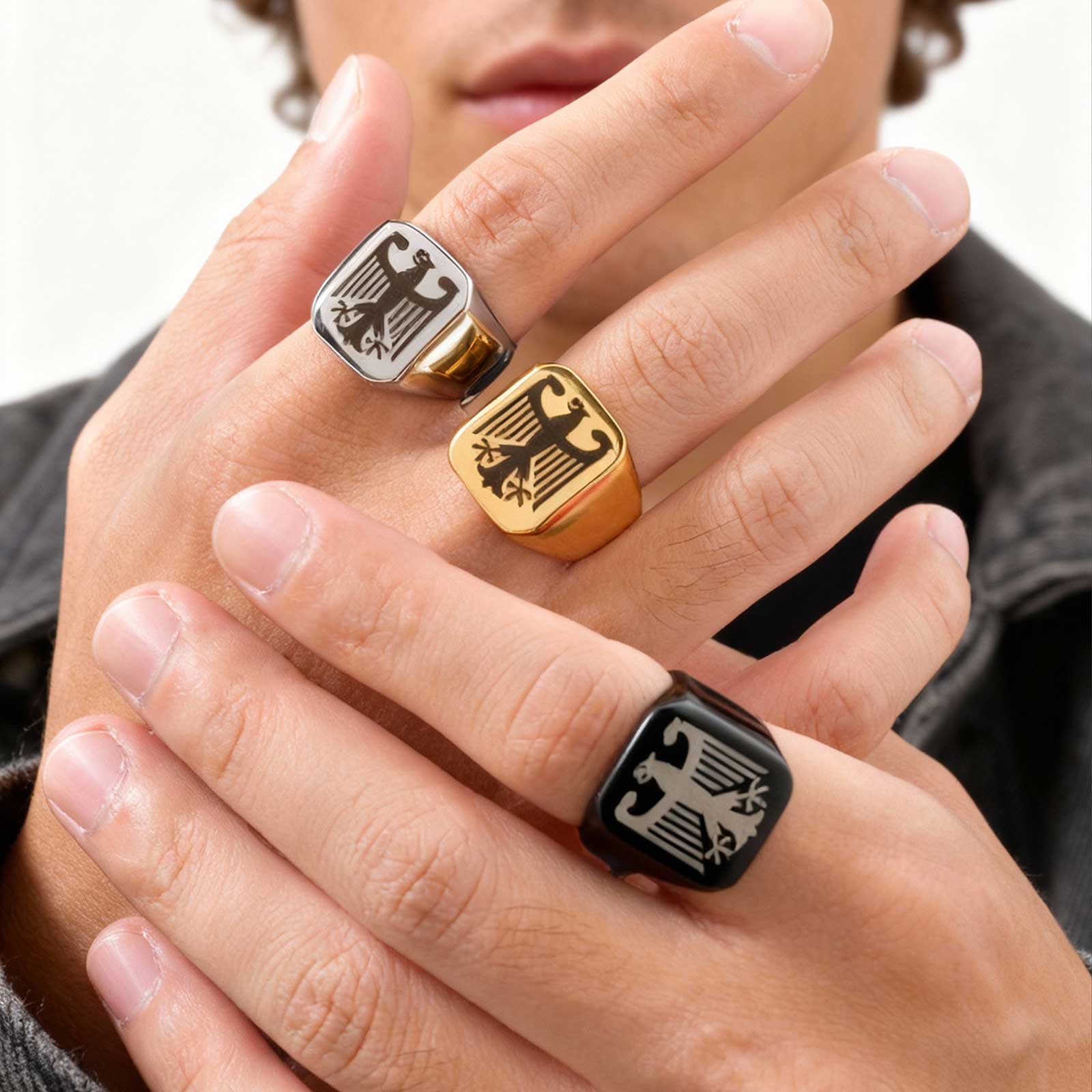 Vintage Fashion Rings For Women - Кольцо с орлом-ястребом в стиле панк