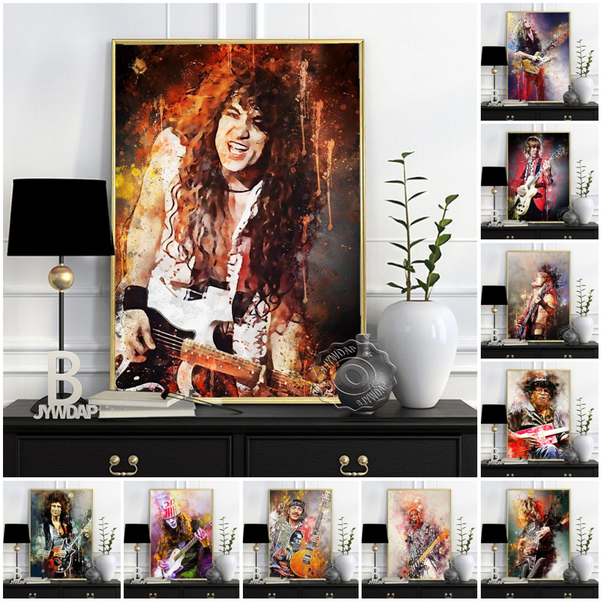 Vintage Fashion Prints For Wall - Рок-звезда Алвин Ли Темный Бг Алекс