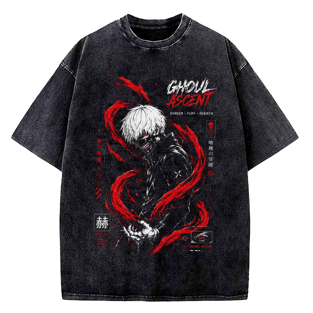 Vintage Fashion In Tokyo - Винтажная хлопковая футболка Tokyo Ghoul с