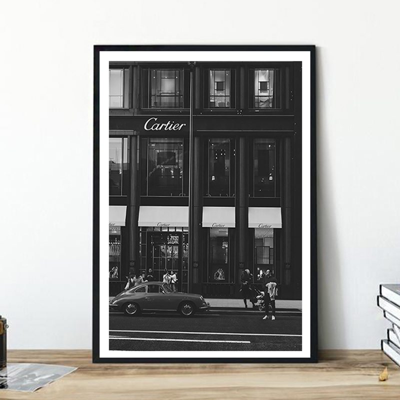 Vintage Fashion Prints For Wall - Европейские уличные пейзажи на холсте: модные