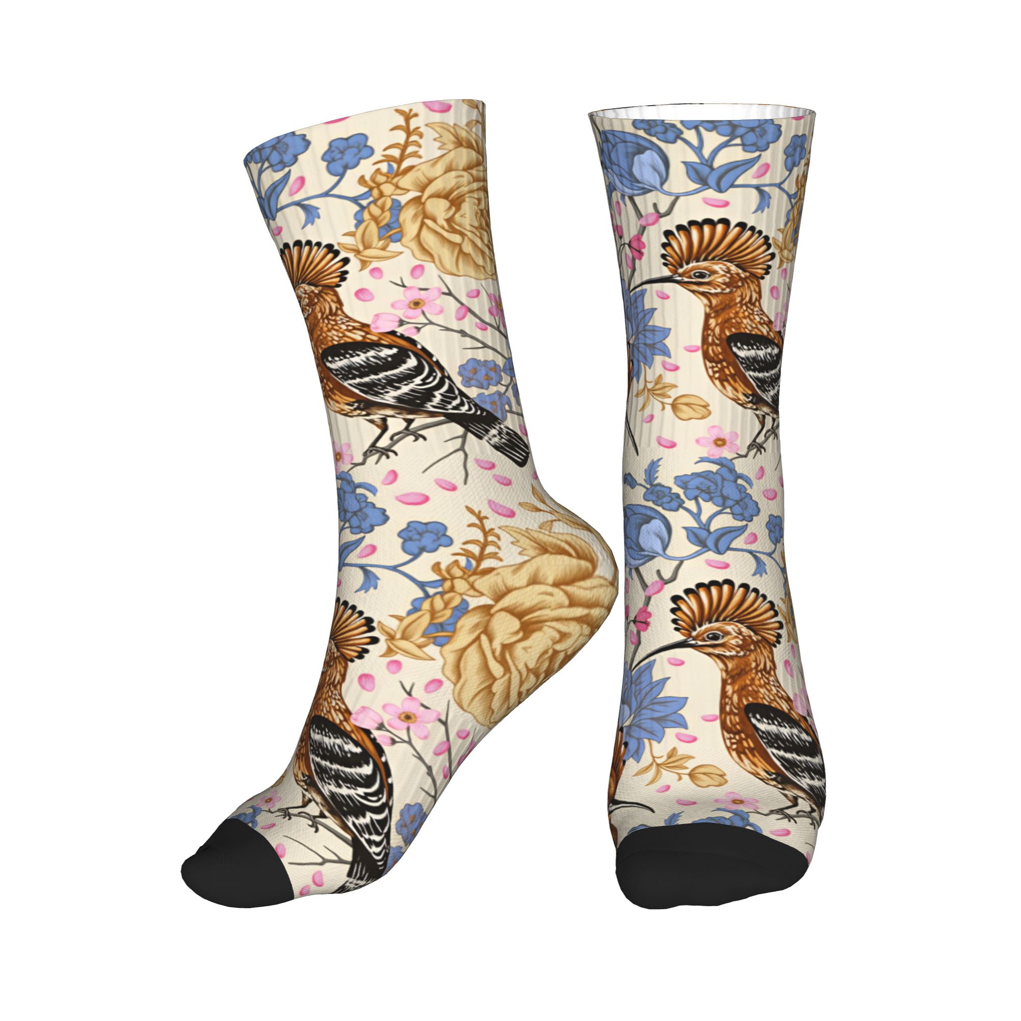 Vintage Fashion For Men - Носки Hoopoe Bird Blue Peony с