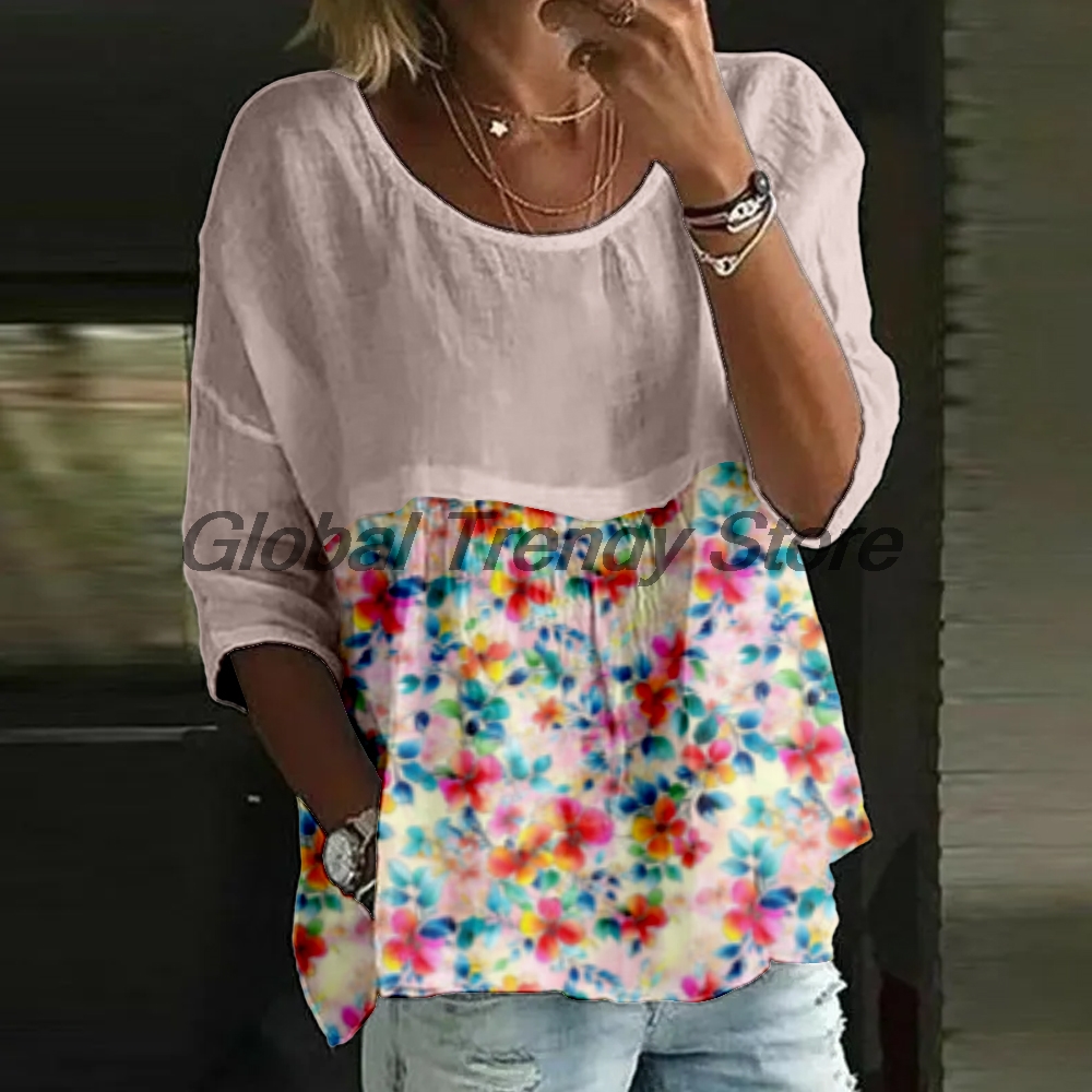 Женская повседневная блузка с  – обзор и цена Printed Floral Shirt