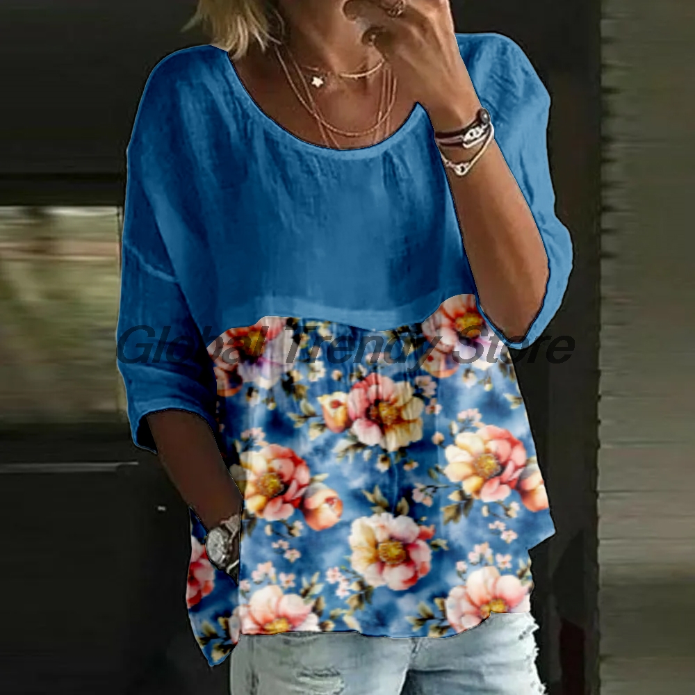 Женская повседневная блузка с  – обзор и цена Printed Floral Shirt