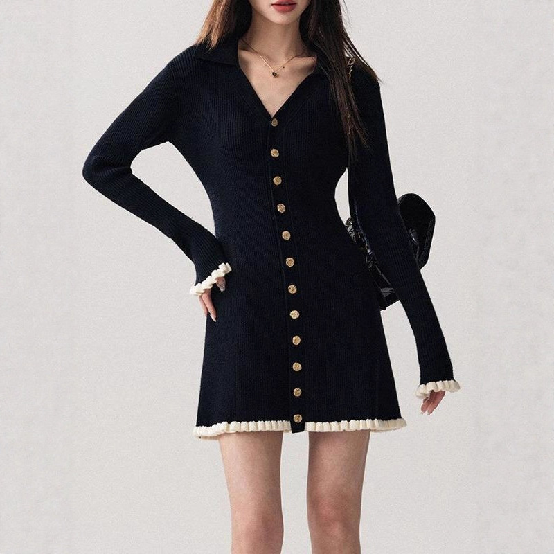 Вязаное платье BWQ в стиле фра – обзор и цена Vintage Fashion Old Money