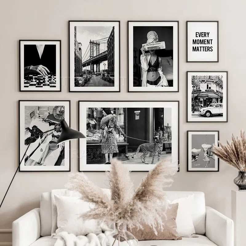 Черно-белая винтажная настенна – обзор и цена Vintage Fashion Prints For Wall