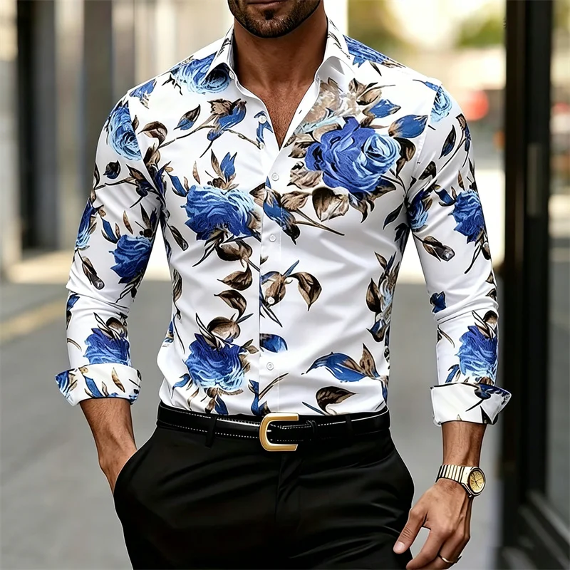 Мужская рубашка с длинным рука – обзор и цена Printed Floral Shirt