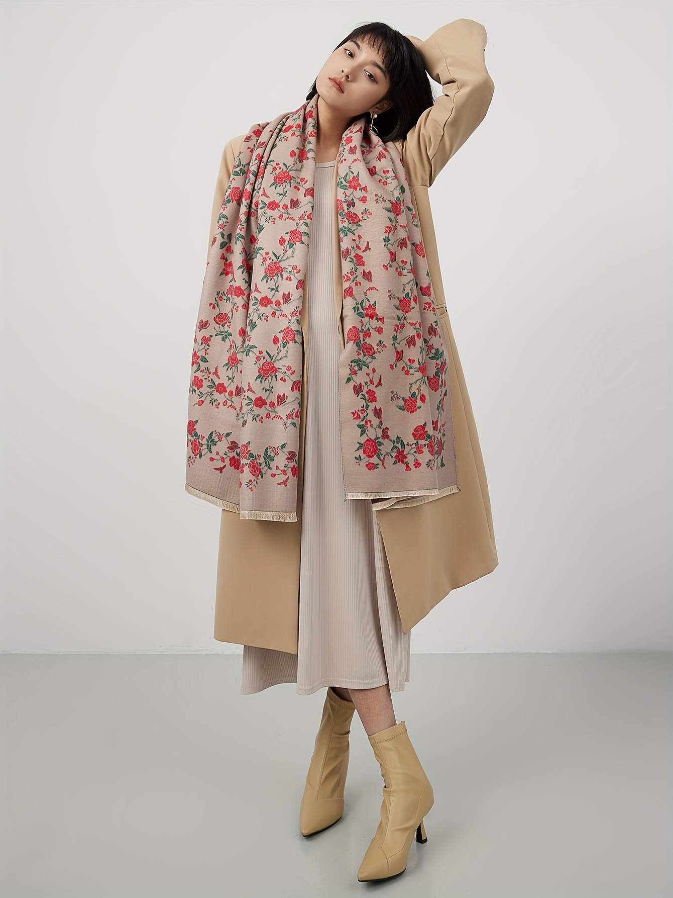 Шарф большого размера, утеплен – обзор и цена Vintage Trench Coat