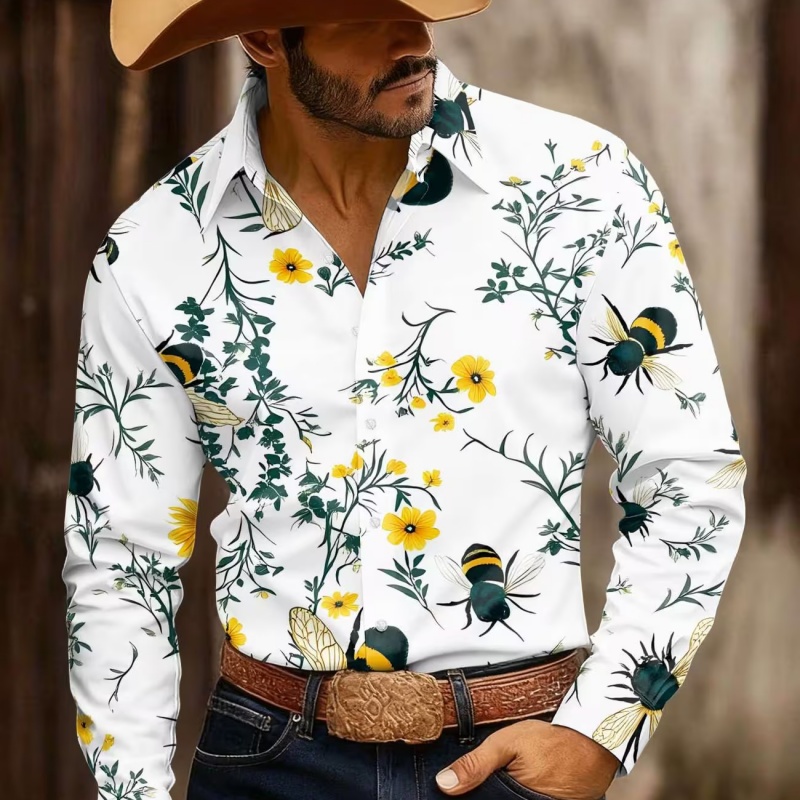 Мужская рубашка с цветочным пр – обзор и цена Printed Floral Shirt