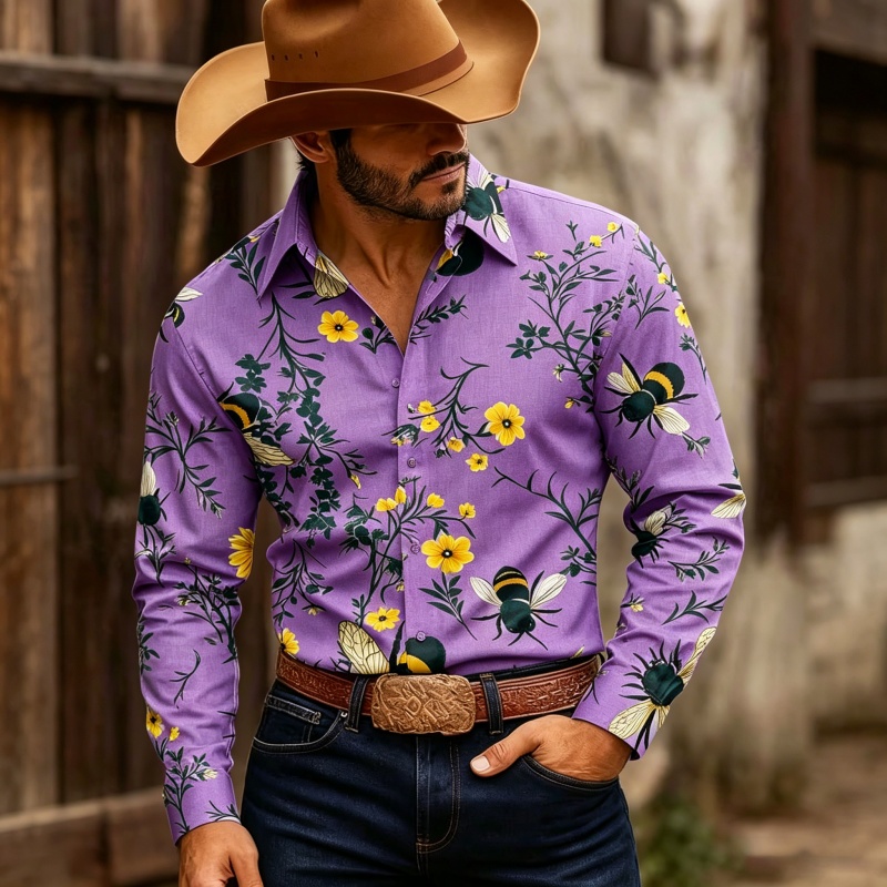 Мужская рубашка с цветочным пр – обзор и цена Printed Floral Shirt