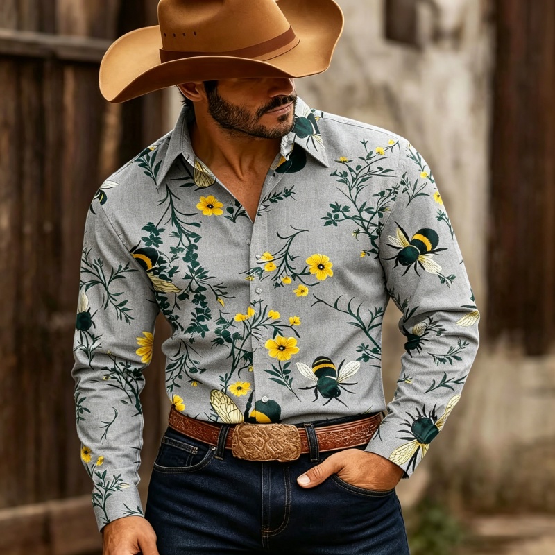 Мужская рубашка с цветочным пр – обзор и цена Printed Floral Shirt